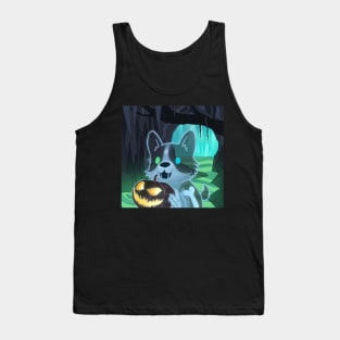 Spooky Ghost Corgi Tank Top